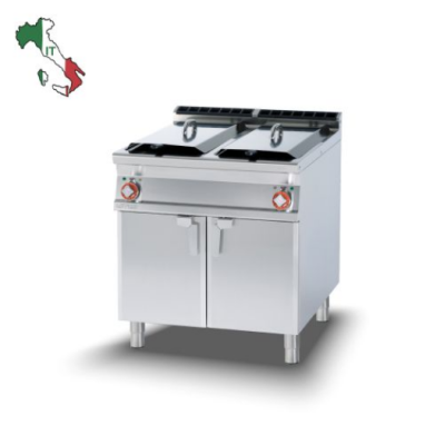  Φριτέζα αερίου επιδαπέδια διπλή 18+18 lt